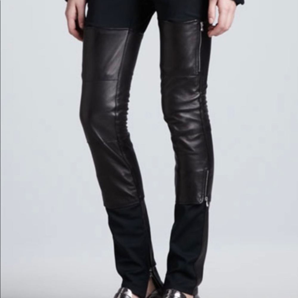 3.1 Phillip Lim leather lambskin moto pants